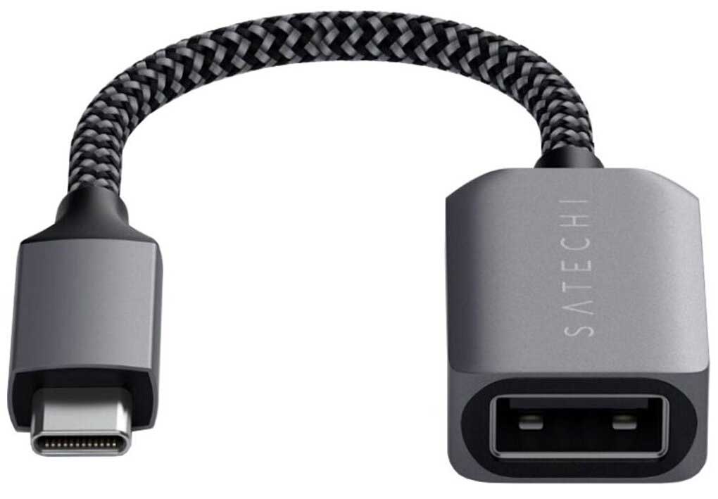 Адаптер Satechi USB Type-C - USB 3.0 Grey ST-UCATCM адаптер satechi slim aluminum type c multi port adapter grey st cmam