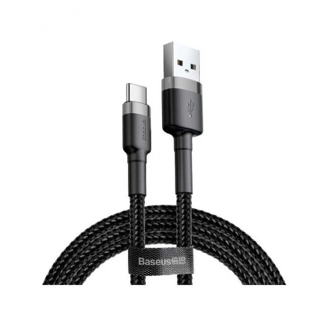 Кабель Baseus Cafule Type-C 2A 2m Grey-Black CATKLF-CG1