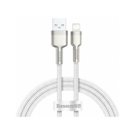 Кабель Baseus Cafule Series USB - Lightning 2.4A 1m White CALJK-A02 - фото 1