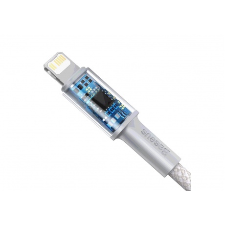 Кабель Baseus High Density Braided USB Type-C - Lightning 20W 2m White CATLGD-A02 - фото 5