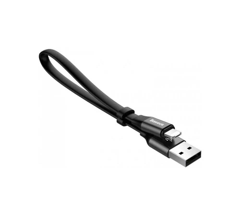 цена Кабель Baseus Nimble Portable Cable USB - Lightning 23см Black CALMBJ-B01