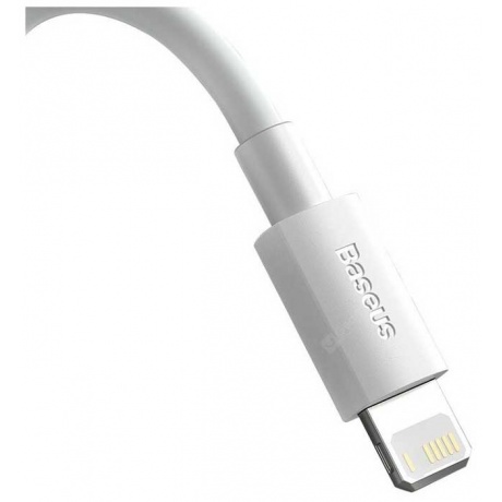 Кабель Baseus Simple Wisdom USB - Lightning 1.5m 2.4A White TZCALZJ-02 - фото 3