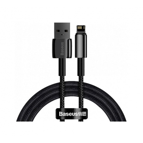 

Кабель Baseus Tungsten Gold Fast USB - Lightning 2.4A 2m Black CALWJ-A01