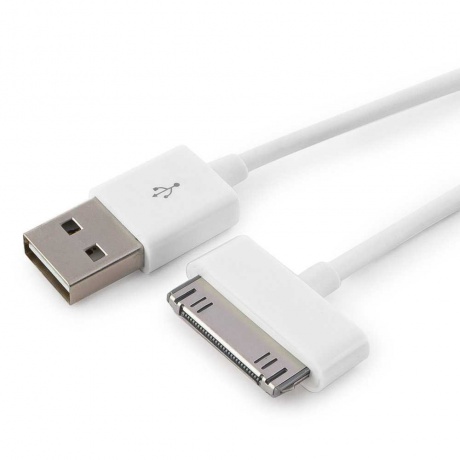 Кабель Gembird USB для iPhone / iPod / iPad 1m CC-USB-AP1MW White - фото 2
