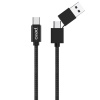 Дата-кабель PERO DC-07 UNIVERSAL 2 in 1, USB-A + PD  to Type-C, ...