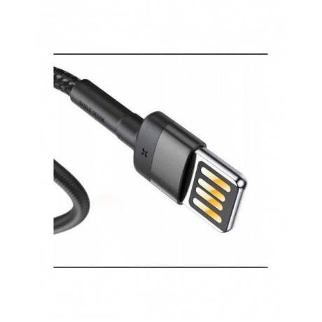 Кабель Baseus Cafule Cable USB - Lightning 2.4A 1m Grey-Black CALKLF-GG1 - фото 3