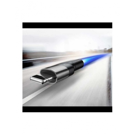 Кабель Baseus Cafule Cable USB - Lightning 2.4A 1m Grey-Black CALKLF-GG1 - фото 6