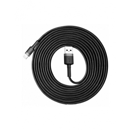 Кабель Baseus Cafule Cable USB - Lightning 2A 3m Grey-Black CALKLF-RG1 - фото 1