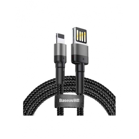 Кабель Baseus Cafule Cable USB - Lightning 2A 3m Grey-Black CALKLF-RG1 - фото 2