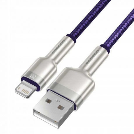 Кабель Baseus Cafule Series USB - Lightning 2.4A 1m Purple CALJK-A05 - фото 7