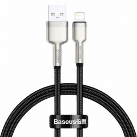 Кабель Baseus Cafule Series USB - Lightning 2.4A 25cm Black CALJK-01 - фото 1
