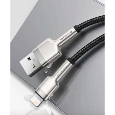 Кабель Baseus Cafule Series USB - Lightning 2.4A 25cm Black CALJK-01 - фото 4