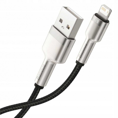 Кабель Baseus Cafule Series USB - Lightning 2.4A 2m Black CALJK-B01 - фото 4