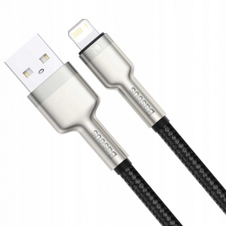 Кабель Baseus Cafule Series USB - Lightning 2.4A 2m Black CALJK-B01 - фото 9