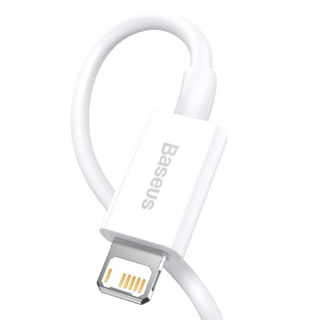 Кабель Baseus Superior Series Fast Charging Data Cable USB - Lightning  2.4A 0.25m White CALYS-02 - фото 5