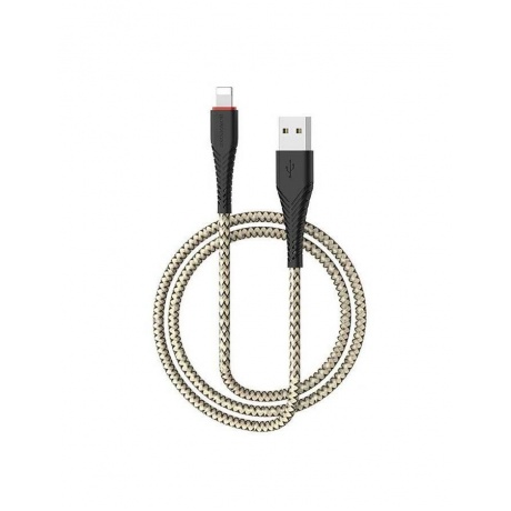 Кабель Borofone BX25 Powerful USB - Lightning 2.4A 1m Black 6931474703453 - фото 1