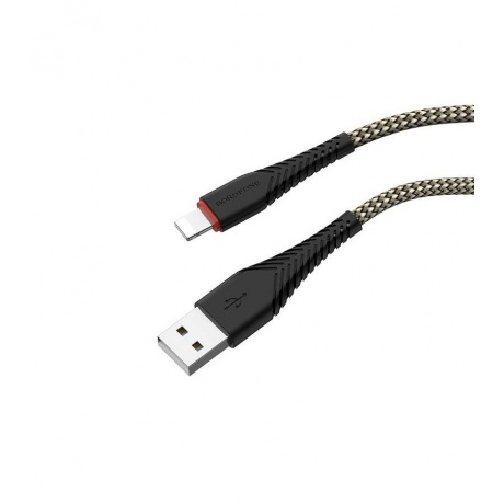 Кабель Borofone BX25 Powerful USB - Lightning 2.4A 1m Black 6931474703453 - фото 2