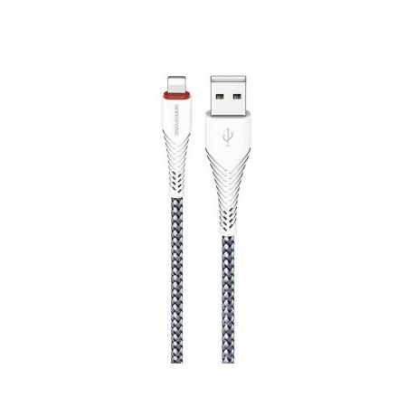 Кабель Borofone BX25 Powerful USB - Lightning 3A 1m White 6931474703460 - фото 1