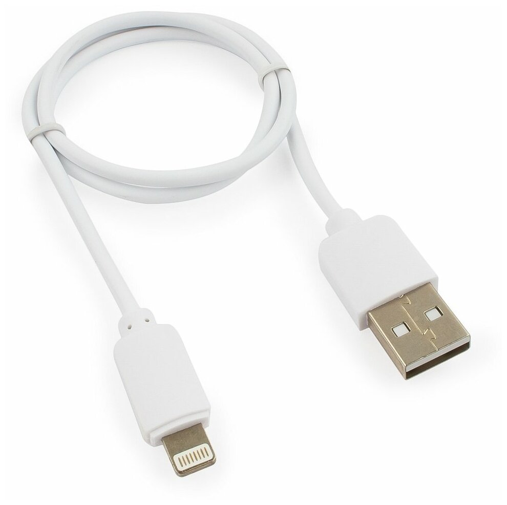 Кабель Гарнизон USB AM - Lightning 50cm White GCC-USB2-AP2-0.5M-W аксессуар гарнизон usb am lightning 1 8m white gcc usb2 ap2 6 w