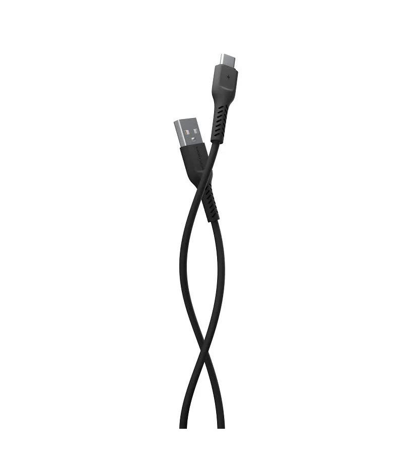 Кабель More choice K16a Black USB 2.0A Type-C дата кабель more choice usb 2 0a для type c k16a tpe 1м purple
