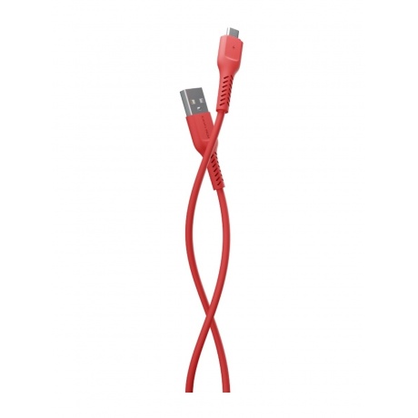 Кабель More choice K16m Red USB 2.0A micro USB TPE 1м - фото 1