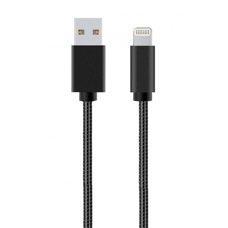 Кабель More choice K31i USB 2.1A для Apple 8-pin быстрый ампер 1м черный - фото 3