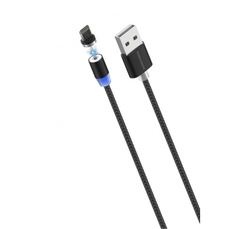 Кабель More choice K61Si 1м Black Smart USB 2.4A для Apple 8-pin Magnetic черный - фото 2