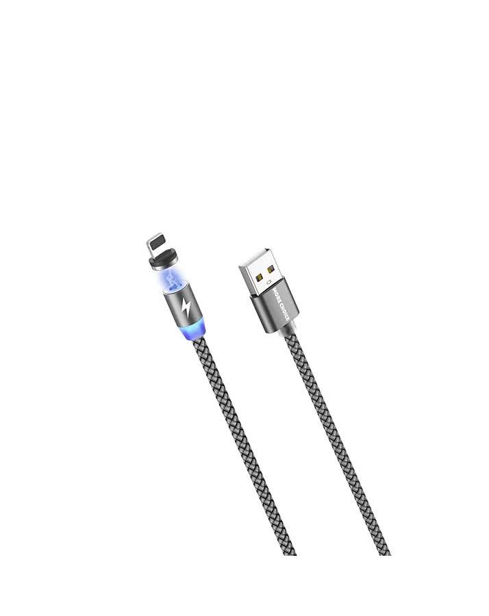 Кабель More choice K61Si 1м Dark Grey Smart USB 2.4A для Apple 8-pin Magnetic серый кабель more choice k61sa 1м dark grey smart usb 3 0a для type c
