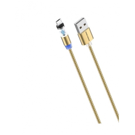 Кабель More choice K61Sm 1м Gold Smart USB 3.0A для micro USB Magnetic золотой - фото 1