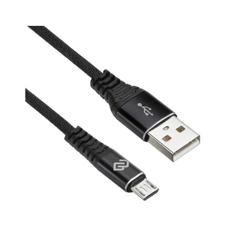 Кабель Digma MICROUSB-1.2M-BRAIDED-BLK USB (m)-micro USB (m) 1.2м черный - фото 1
