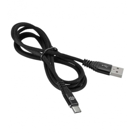 Кабель Digma TYPE-C-1.2M-BRAIDED-BLK USB (m)-USB Type-C (m) 1.2м черный - фото 2