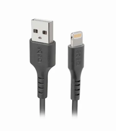 Дата кабель SBS, USB- Lightning, 1м, черный