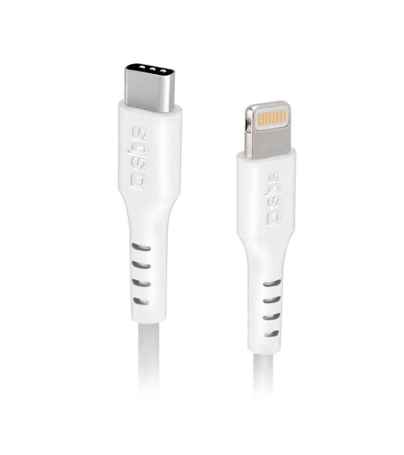 Дата кабель SBS, Lightning- Type-C, MFI, 2 м, белый (TECABLELIGTC2W) кабель type c lightning для iphone ipad кабель для iphone зарядка для айфона