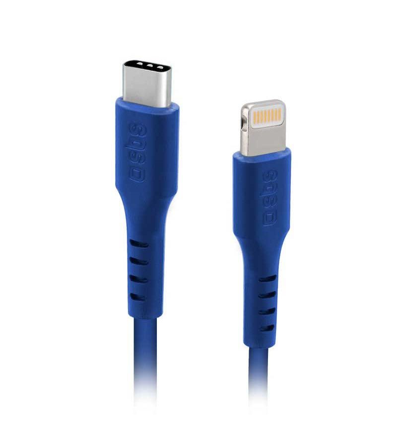 Дата кабель SBS, Lightning- Type-C, MFI, 1 м, синий (TECABLELIGTC1B) кабель type c lightning для iphone ipad кабель для iphone зарядка для айфона
