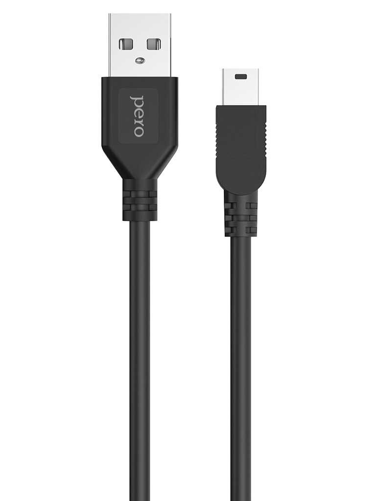 цена Дата-кабель PERO DC-09 mini-USB, 1m, Black