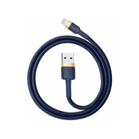Кабель Baseus Cafule Cable USB - Lightning 1.5A 2m Gold-Blue CALKLF-CV3 - фото 1
