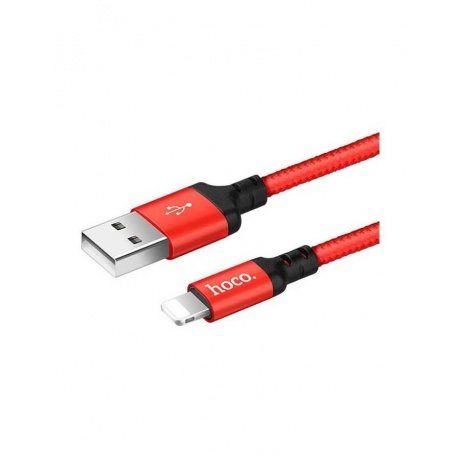 Кабель Hoco Times Speed X14i USB - Lightning 2M Red-Black - фото 1