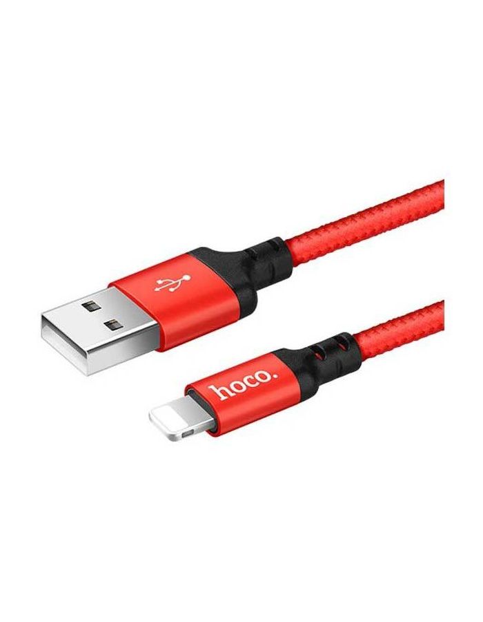 Кабель Hoco Times Speed X14i USB - Lightning 2M Red-Black кабель переходник usb to lightning hoco x14i times speed lightning 2m черный