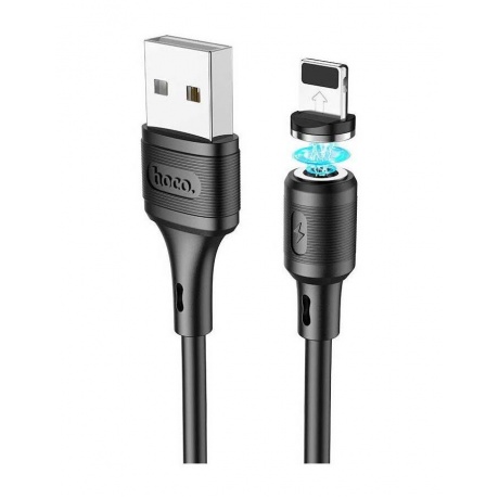 Кабель Hoco X52 Sereno USB - Lightning 2.4A 1m Black 6931474735522 - фото 1
