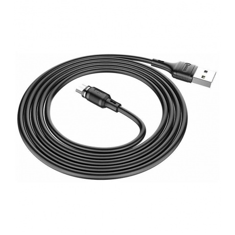 Кабель Hoco X52 Sereno USB - Lightning 2.4A 1m Black 6931474735522 - фото 2