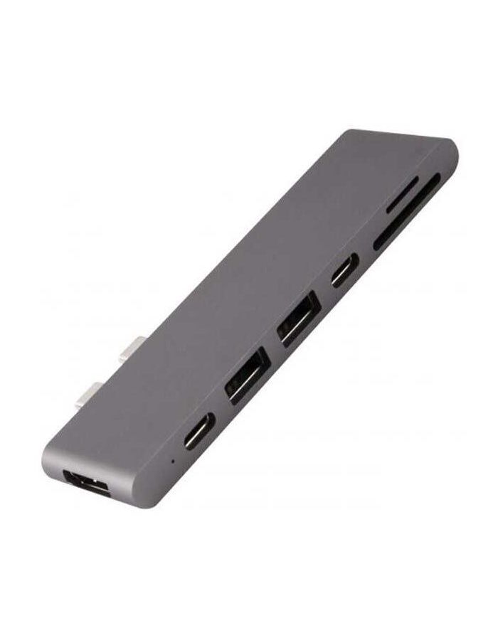 Адаптер Barn&Hollis Multiport Adapter USB Type-C 7 in 1 для MacBook Grey УТ000027061 адаптер satechi usb c hybrid multiport adapter with ssd enclosure цвет черный