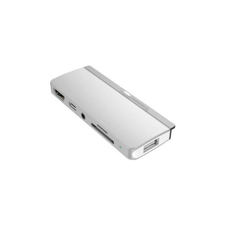 Адаптер Type-C 6 in 1 Red Line для iPad Pro, металл, серебристый