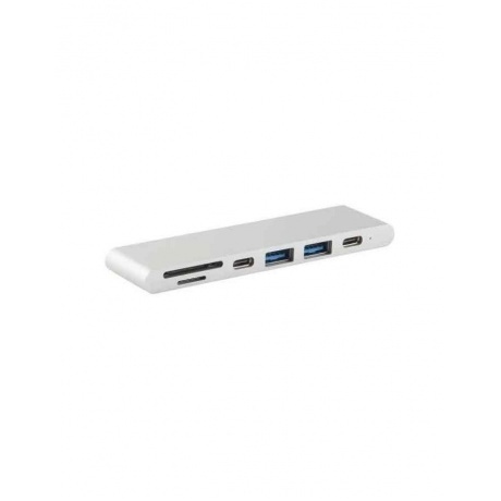 Адаптер Type-C 7 in 1 Red Line для ноутбука, серебристый