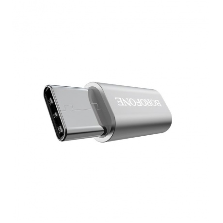 Адаптер-переходник Borofone BV4, Micro USB – Type C серебристый (90335) - фото 8