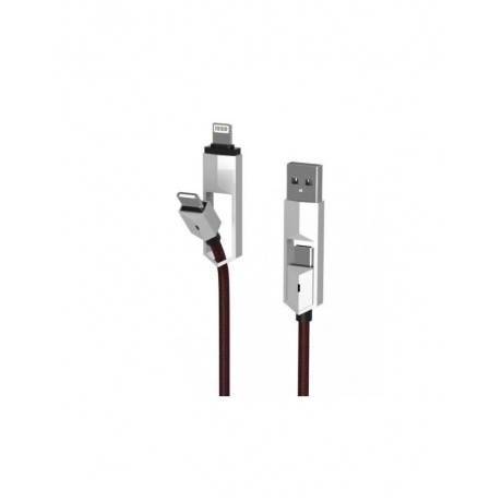 Дата-кабель 4в1 PAVAREAL PA-DC01 USBType-C - LightningType-C 100W65WPD20W красный 660₽