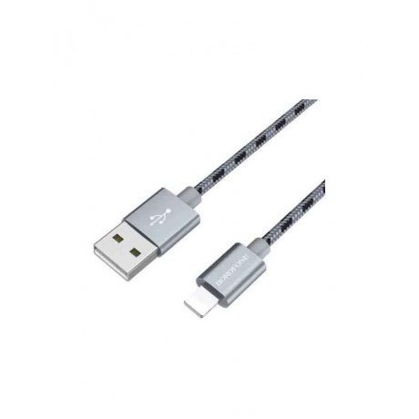 Дата-кабель Borofone BX24 Ring, USB - Lightning, 2.4A, серый (03385) - фото 2