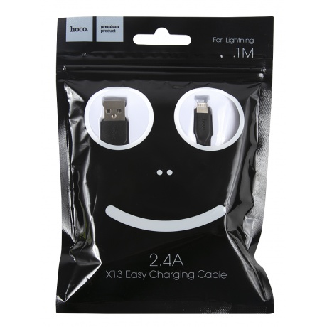 Дата-кабель Hoco X13 Easy, USB - Lightning, черный (61144) - фото 1