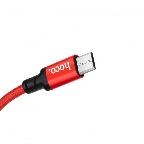 Дата-кабель Hoco X14 Times, USB - MicroUSB, красный с черным (62851) - фото 2