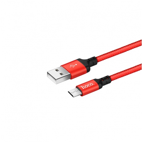 Дата-кабель Hoco X14 Times, USB - MicroUSB, красный с черным (62851) - фото 3