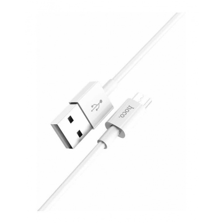 Дата-кабель Hoco X23, USB - Micro USB, белый (72850) - фото 1